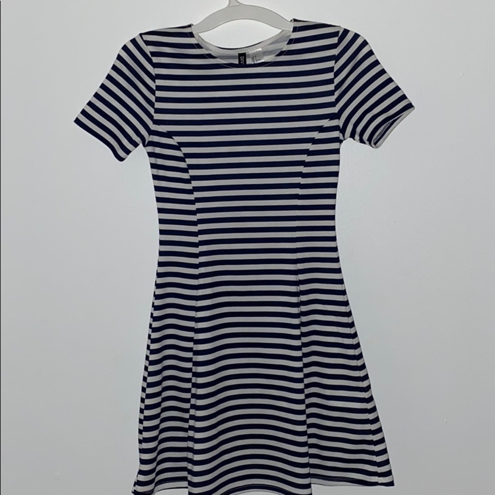 stripe fitted dress